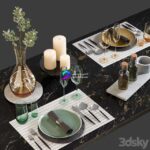 آبجکت میز و سرویس غذا خوری چینی آشپزخانه | Kitchen Serving Table 1 0