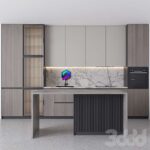 صحنه آماده آشپزخانه نسکافه ای مدرن | Modern Kitchen | Kitchen Set3