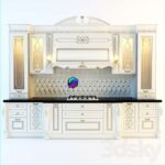 صحنه آماده آشپزخانه کلاسیک سفید با گاز | Classic white kitchen with oven | Kitchen Tomassi