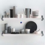 ست دکوری ظروف آشپزخانه سفید و طوسی | White and gray kitchen accessory set | | Kitchen decor set 02