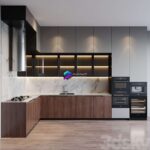صحنه آماده آشپزخانه ال شکل مدرن | Modern L shaped kitchen | Kitchen modern 28