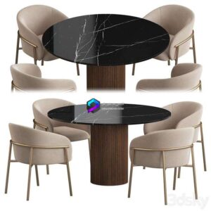 Ostinato table Rimo chair Dining set 0