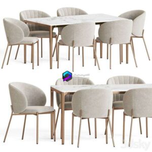 Shell Chair Canto Table Dining Set 0