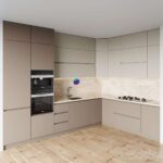 صحنه آماده کابینت با فر | kitchen 0109 | kitchen 0109