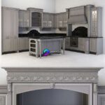 صحنه آماده آشپزخانه کلاسیک | Classic kitchen | kitchen set Florence ADM 0
