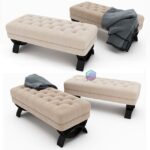 نیمکت چستر پارچه‌ای لمسه‌ | Christopher Knight Home Scarlette Tufted Fabric Ottoman Bench | Christopher Knight Home Scarlette Tufted Fabric Ottoman Bench 0