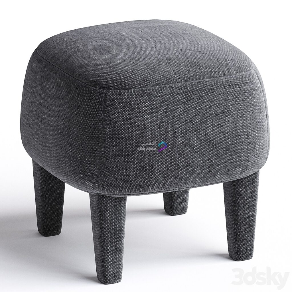پاف مکعبی پارچه ای پایه دار مدرن | MINI Fabric pouf By Gianfranco Ferré Home 2