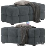 پاف پارچه ای چستر طوسی | Pouf Moon 160 | Pouf Moon 160 0