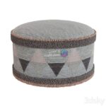 پاف پارچه ای طرحدار سنتی | RH GEOMETRIC WOVEN POUF | RH GEOMETRIC WOVEN POUF 0