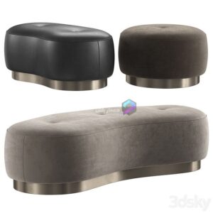 Torii Bold Pouf by Minotti 0