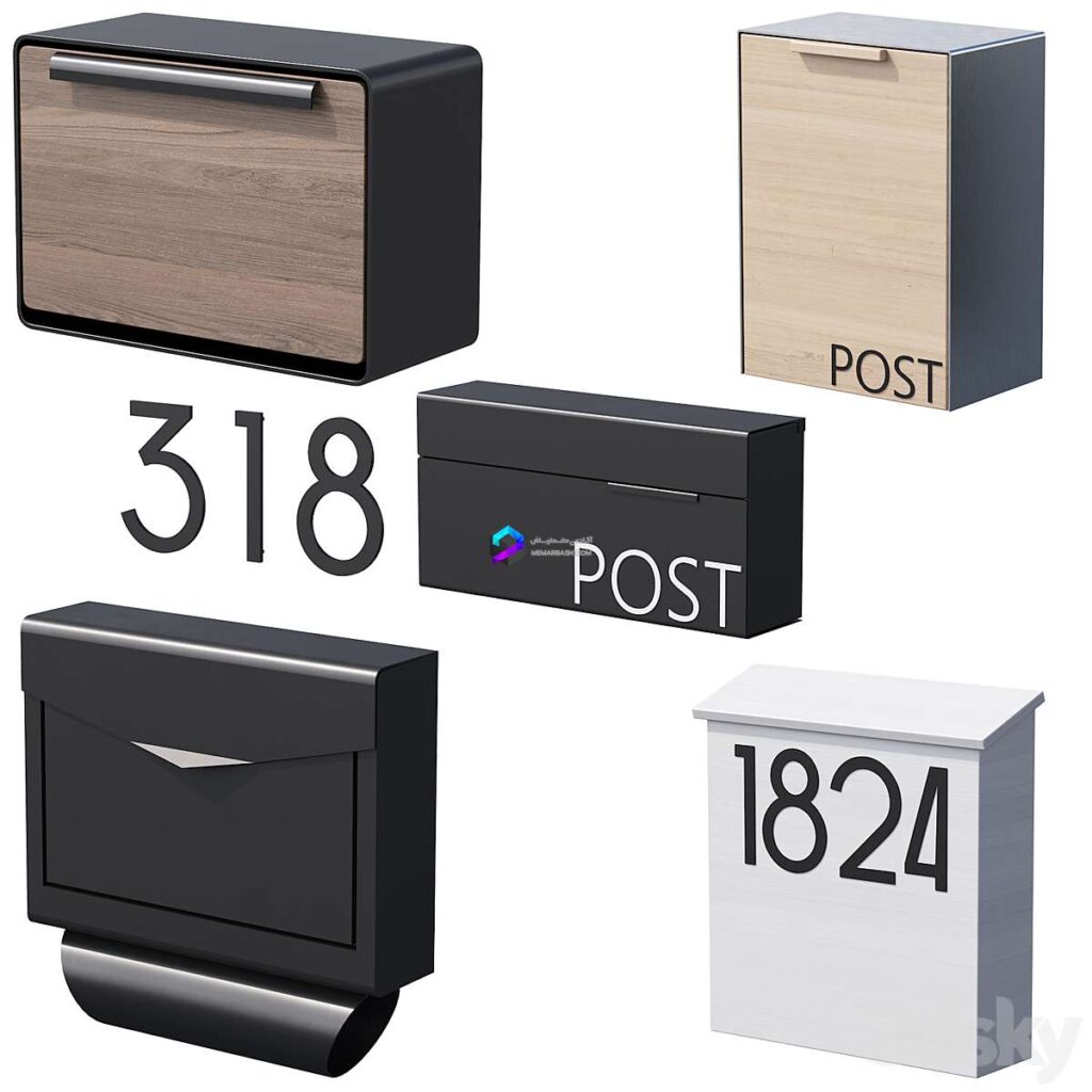 مدل صندوق پستی مدرن دیواری | Modern Mailboxes 01 Wallmounted