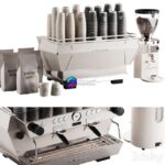 آبجکت دستگاه قهوه ساز و آسیاب قهوه | La Marzocco coffee machine & Mahlkonig coffee grinder kit | 472 La Marzocco coffee machine Mahlkonig coffee grinder kit 0