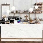 آبجکت کافه مدرن با انواع کیک و دسر و قهوه | A modern cafe with a marble counter and desserts. Coffee house, cake | A modern cafe with a marble counter and desserts. Coffee house cake 0