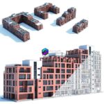 مدل سه بعدی مجموعه ای از مجتمع های مسکونی | A set of buildings | A set of buildings 0