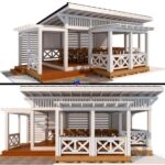 مدل سه‌بعدی آلاچیق مدرن با طراحی باز | Arbor in a modern style