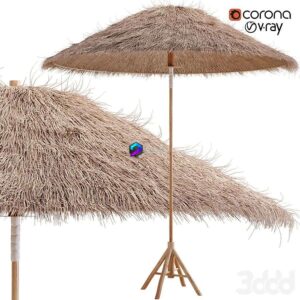 Bamboo Umbrella with Banana Leaf