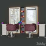 آبجکت سالن زیبایی با تجهیزات و سشوار | Beauty salon | Beauty salon 3 0