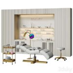 مدل سالن زیبایی با صندلی تخت شو و سایر تجهیزات | Beauty salon with couch and accessories Figuratti P01 | Beauty salon with couch and accessories Figuratti P01 0