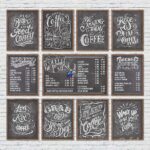 مدل سه بعدی تخته سیاه گچی کافه | Cafe chalkboards | Cafe chalkboards