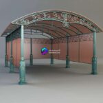 مدل سه‌بعدی سایبان خودرو با طراحی مدرن | Canopy for a car