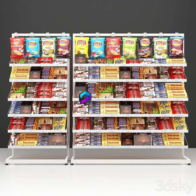 آبجکت استند فروش شکلات و تنقلات | Checkout racks with filling
