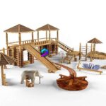 مدل زمین بازی کودکان چوبی | Children’s playground | Childrens playground 0