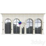 نمای ساختمان رومی | Classic Facade Element 1 | Classic Facade Element 1 0