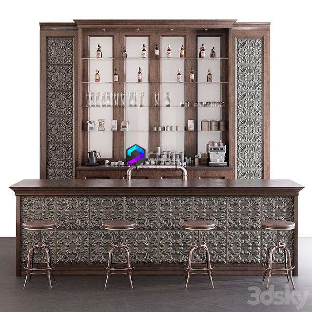 کانتر و میز بار کلاسیک | Classic Pub Bar Counter
