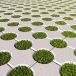 مدل سه‌بعدی سنگ‌فرش بتنی با چمن طبیعی | Cobbles 1