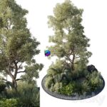 مدل سه‌بعدی درخت تزئینی با پوشش گیاهی طبیعی | Collection Outdoor Indoor 89 Pot Plant 0