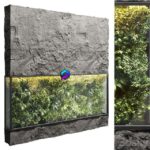 مدل سه‌بعدی دیوار سبز عمودی با جعبه شیشه‌ای | Collection Outdoor Plant Stand Vertical Garden Wall Glass Box Vase