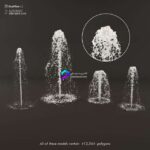مدل سه‌بعدی آب‌نمای مدرن با طراحی آبشار | Collection fountain waterfall 4