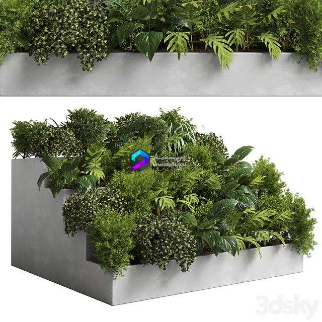 Collection outdoor plant 22 – stairs concrete vase
