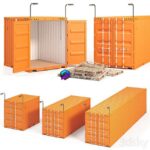 مد ل سه بعدی کانتینر قابل حمل | Container 10, 20, 40 ft | Container 10 20 40 ft 0