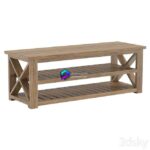 مدل سه‌بعدی نیمکت ورودی چوبی مدرن | Cullen Entryway Bench 0
