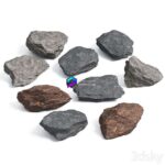 مدل سه‌بعدی سنگ‌های تزئینی طبیعی | Decorative stones
