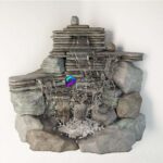 مدل سه‌بعدی آب‌نمای سنگی دکوراتیو مدرن | Decorative waterfall