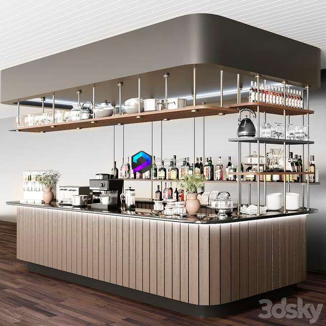 کافی شاپ به سبک مدرن با اکسسوری کافه | Design project of a cafe in a modern style