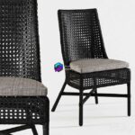 مدل سه‌بعدی صندلی ناهارخوری مدرن با نشیمن پارچه‌ای | Dining Chair Maluku 0