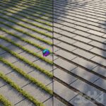 مدل سه‌بعدی کفپوش سنگی با الگوی خطی | Eco Paving Type 1 Pattern 5