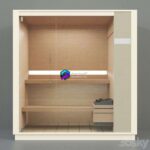 مدل سه‌بعدی سونای چوبی مدرن | Effegibi Sauna One S