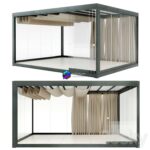 مدل سه‌بعدی پویلون مدرن با دیوارهای شیشه‌ای | Eivissa Light Proof Pavilion Ethimo