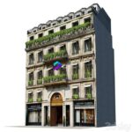 نمای ساختمان هتل | Facade for background Vol 7 Classic Hotel | Facade for background Vol 7 Classic Hotel 0