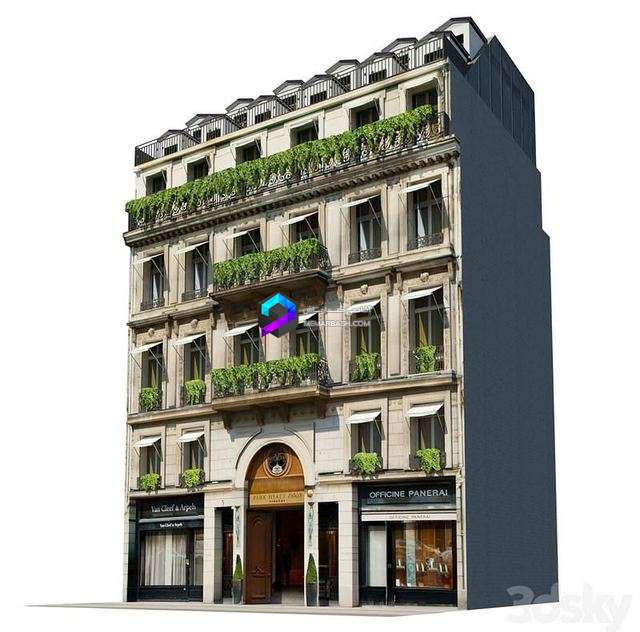 Facade for background Vol 7 Classic Hotel 0
