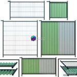 مدل سه‌بعدی نرده فلزی با طراحی مدرن | Fence Fencing for construction