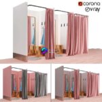 مدل سه بعدی اتاق پرو لباس | Fitting rooms | Fitting rooms