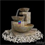 مدل سه‌بعدی آب‌نما سنگی مدرن | Fountain 01