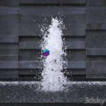 مدل سه‌بعدی آب‌نمای مدرن با طراحی مینیمالیستی | Fountains 1