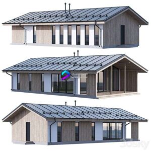 Frame modular house 120 m2 with PREFAB frame technology 0