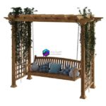 مدل سه‌بعدی آلاچیق با تاب چوبی | Garden swing pergola 0